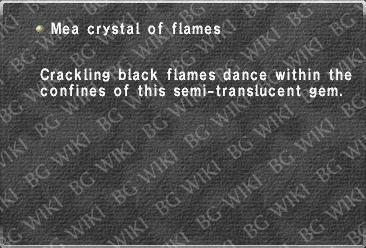 Mea crystal of flames