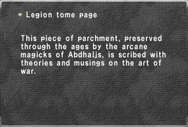Legion tome page