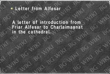 Letter from Alfesar