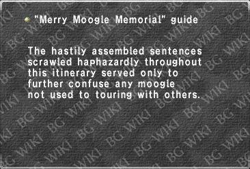 "Merry Moogle Memorial" guide