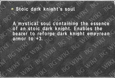 Stoic dark knight's soul