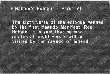 Habalo's Eclogue - verse VI