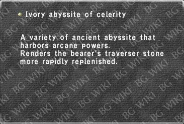 Ivory abyssite of celerity