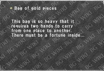 Bag of gold pieces