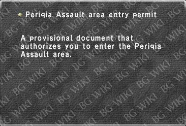 Periqia Assault area entry permit