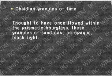 Obsidian granules of time