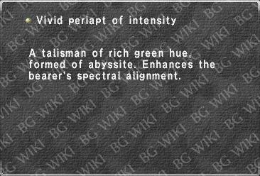 Vivid periapt of intensity