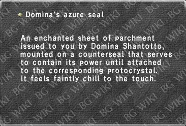 Domina's azure seal