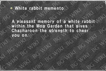 White rabbit memento