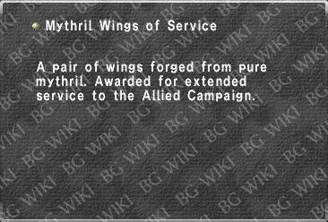 Mythril Wings of Service §§
