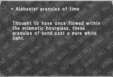 Alabaster granules of time