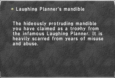 Laughing Planner's mandible