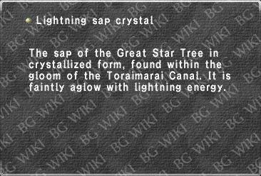 Lightning sap crystal