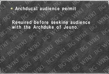 Archducal audience permit