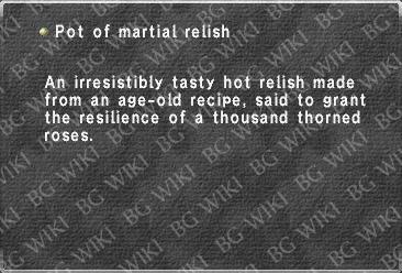 Pot of martial relish