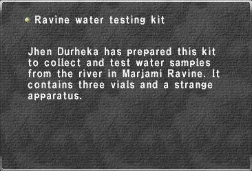 Ravine water testing kit