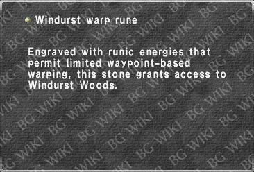 Windurst warp rune