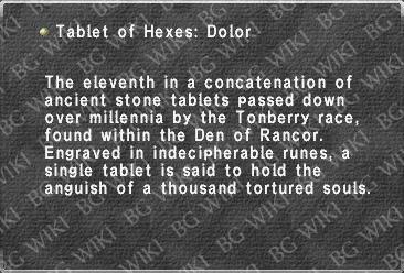 Tablet of Hexes: Dolor