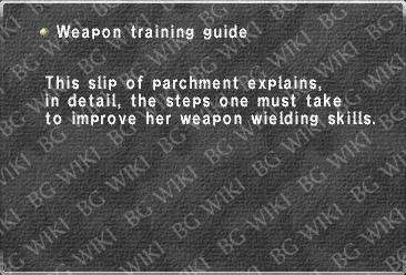 Weapon training guide