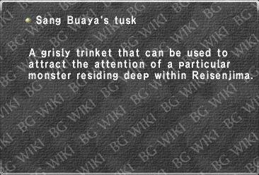 Sang Buaya's tusk