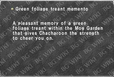 Green foliage treant memento