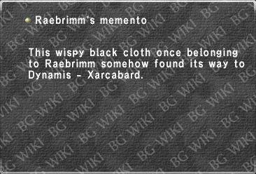 Raebrimm's memento