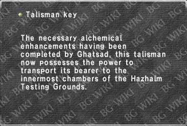 Talisman key
