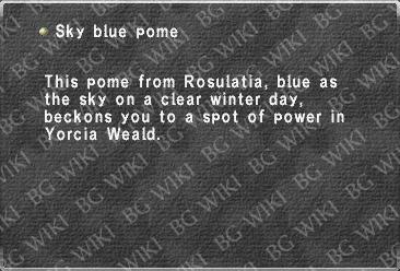 Sky blue pome