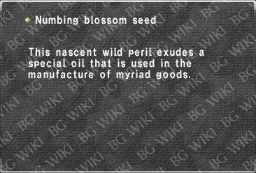 Numbing blossom seed