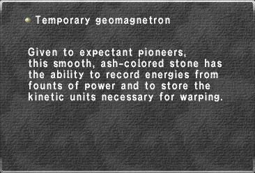 Temporary geomagnetron