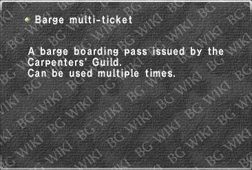 Barge multi-ticket