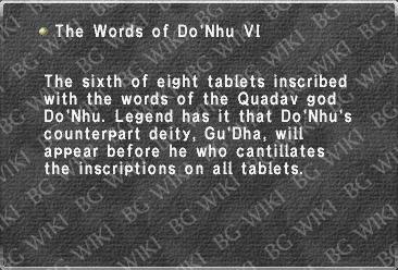 The Words of Do'Nhu VI