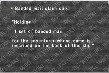 Banded mail claim slip