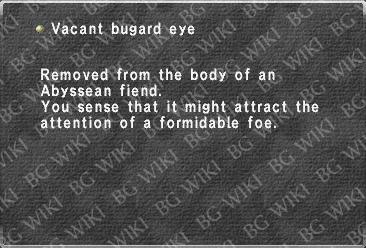 Vacant bugard eye