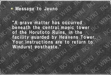 Message to Jeuno (Windurst)