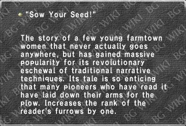 "Sow Your Seed!"