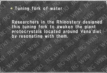 Tuning fork of water