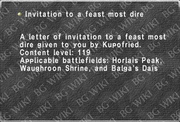 Invitation to a feast most dire