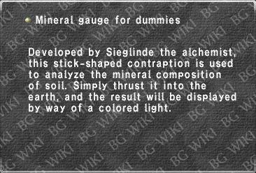 Mineral gauge for dummies