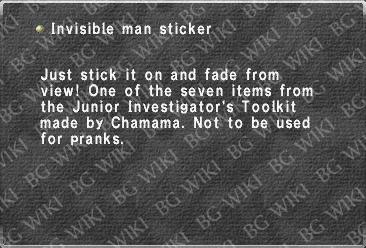 Invisible man sticker