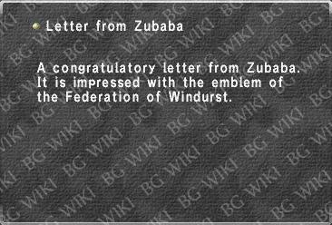 Letter from Zubaba