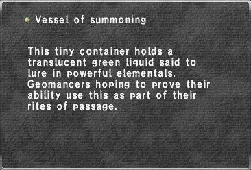 Vessel of summoning