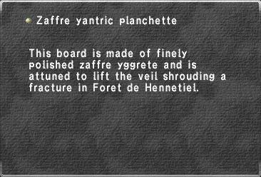 Zaffre yantric planchette