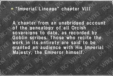 "Imperial Lineage" chapter VIII