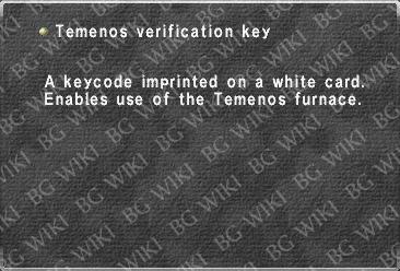 Temenos verification key