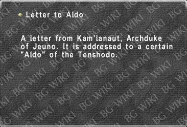 Letter to Aldo