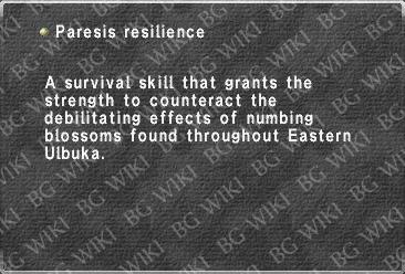 Paresis resilience