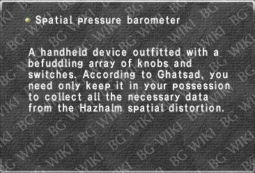Spatial pressure barometer
