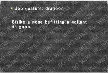 Job gesture: dragoon
