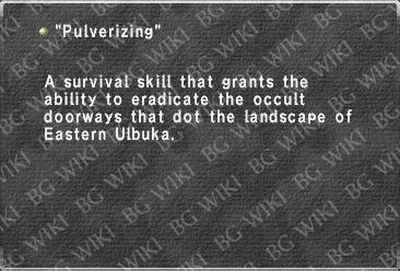 "Pulverizing"